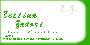 bettina zadori business card